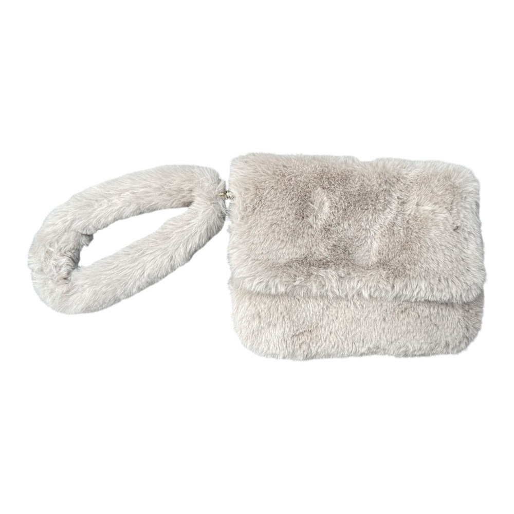 Banana Republic Faux Fur Clutch - Gray